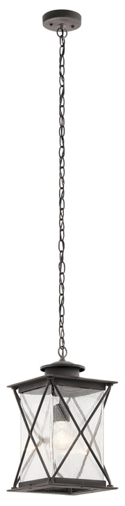 Kichler 49747WZC One Light Outdoor Pendant, Weathered Zinc