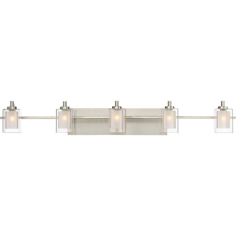 Quoizel KLT8605BNLED Kolt Five Light Bath Fixture, Brushed Nickel Main Image.jpg