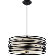 Quoizel SPL2820K Spiral Three Light Pendant, Mystic Black Main Image.jpg