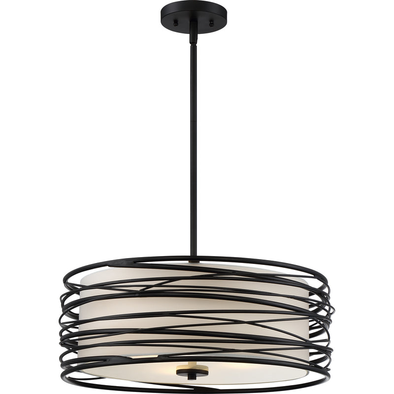 Quoizel SPL2820K Spiral Three Light Pendant, Mystic Black Main Image.jpg