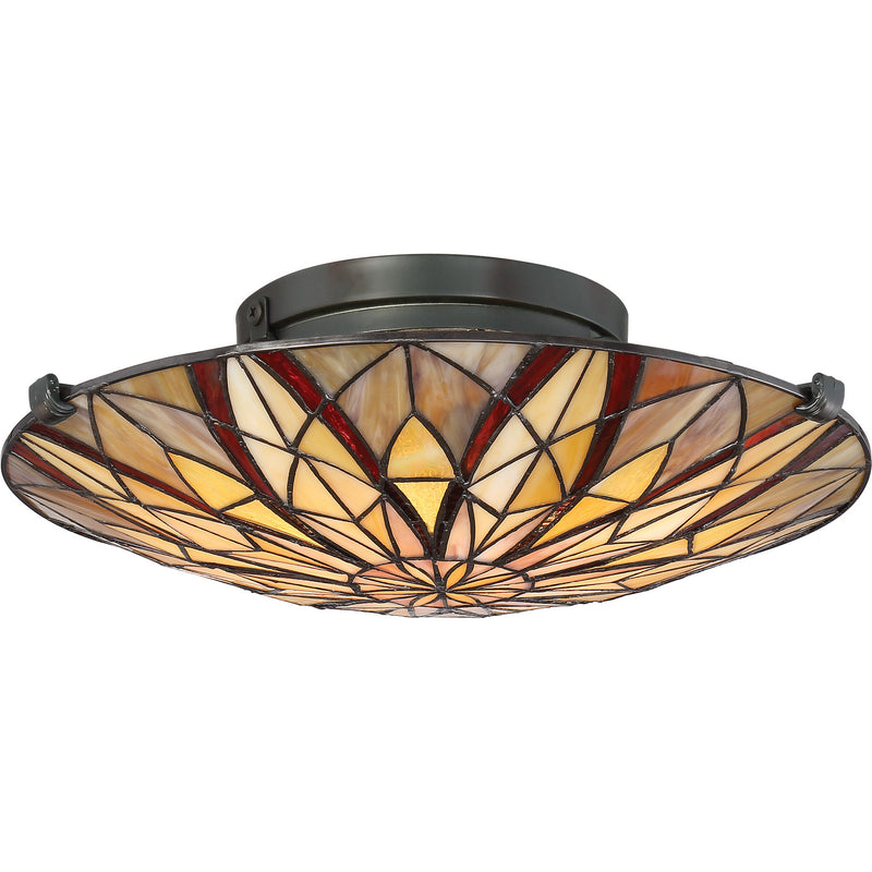 Quoizel TFVY1400VA Victory Two Light Flush Mount, Valiant Bronze Main Image.jpg