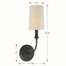 Crystorama 2241-DB Sylvan One Light Wall Sconce Dark Bronze Alternate Image 4.jpg