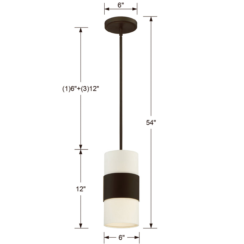 Crystorama 290-DB Grayson One Light Pendant Dark Bronze Alternate Image.jpg