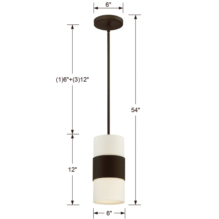 Crystorama 290-DB Grayson One Light Pendant Dark Bronze Alternate Image.jpg
