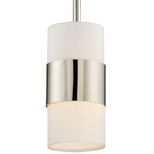 Crystorama 290-PN Grayson One Light Pendant Polished Nickel Main Image.jpg