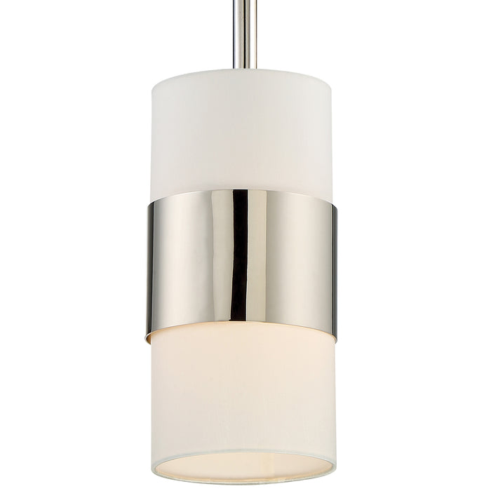 Crystorama 290-PN Grayson One Light Pendant Polished Nickel Main Image.jpg