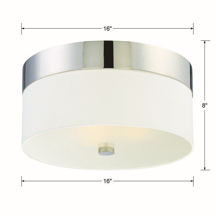 Crystorama 293-PN Grayson Three Light Flush Mount Polished Nickel Alternate Image 2.jpg
