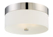 Crystorama 293-PN Grayson Three Light Flush Mount Polished Nickel Main Image.jpg