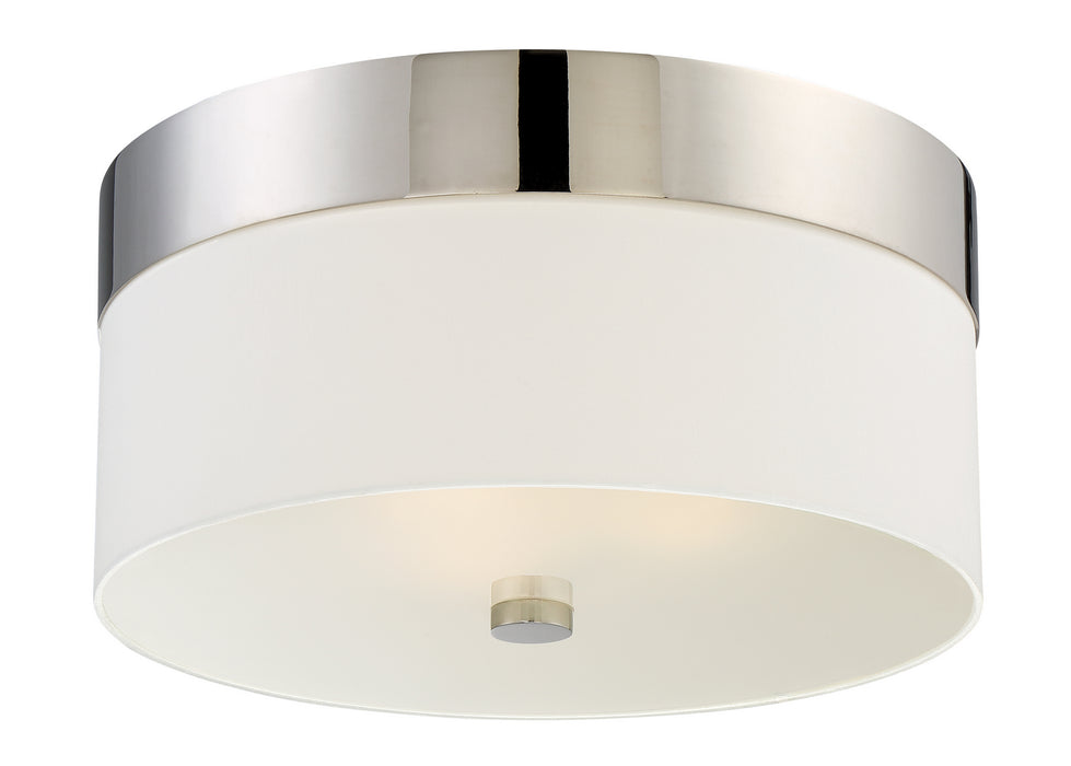 Crystorama 293-PN Grayson Three Light Flush Mount Polished Nickel Main Image.jpg