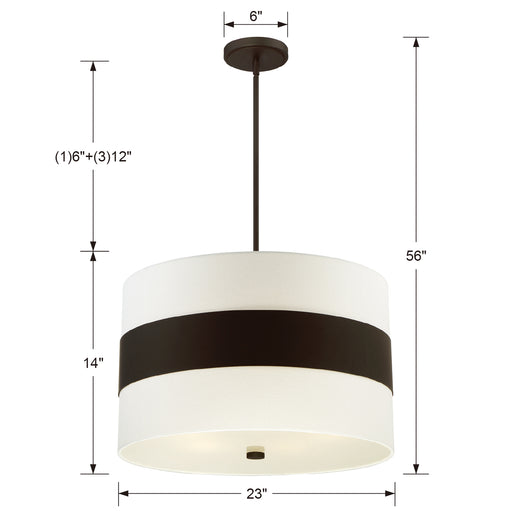 Crystorama 297-DB Grayson Five Light Chandelier Dark Bronze Alternate Image.jpg