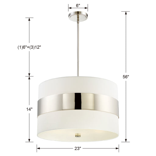 Crystorama 297-PN Grayson Five Light Chandelier Polished Nickel Alternate Image.jpg