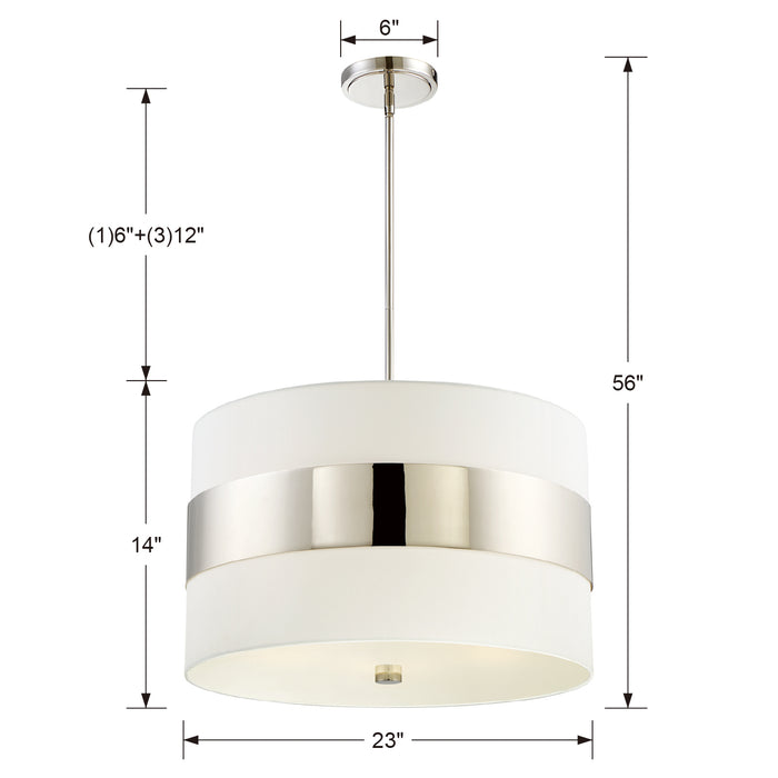 Crystorama 297-PN Grayson Five Light Chandelier Polished Nickel Alternate Image.jpg