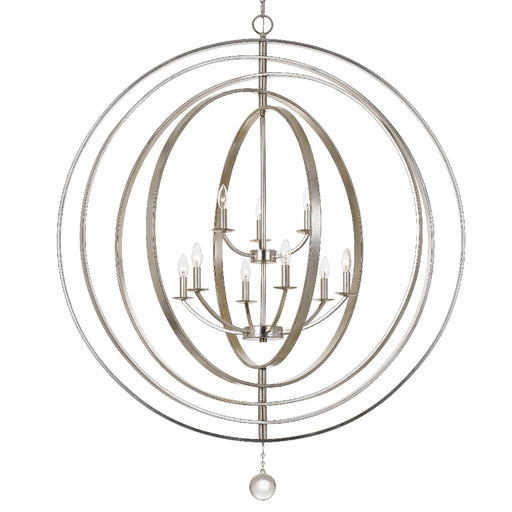 Crystorama 587-SA Luna Nine Light Chandelier Antique Silver Alternate Image.jpg