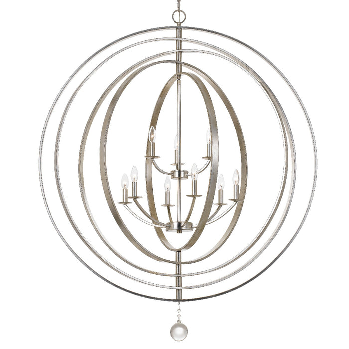Crystorama 587-SA Luna Nine Light Chandelier Antique Silver Alternate Image.jpg
