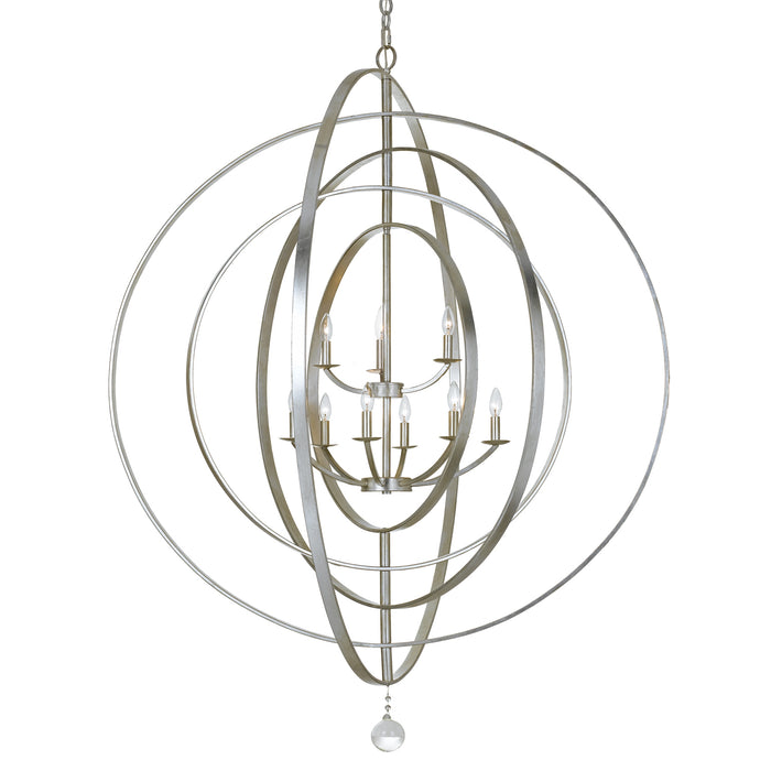 Crystorama 587-SA Luna Nine Light Chandelier Antique Silver Main Image.jpg