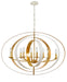 Crystorama 588-MT-GA Luna Eight Light Chandelier Matte White / Antique Gold Main Image.jpg