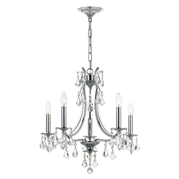 Crystorama 5935-CH-CL-MWP Cedar Five Light Mini Chandelier Polished Chrome Alternate Image 2.jpg
