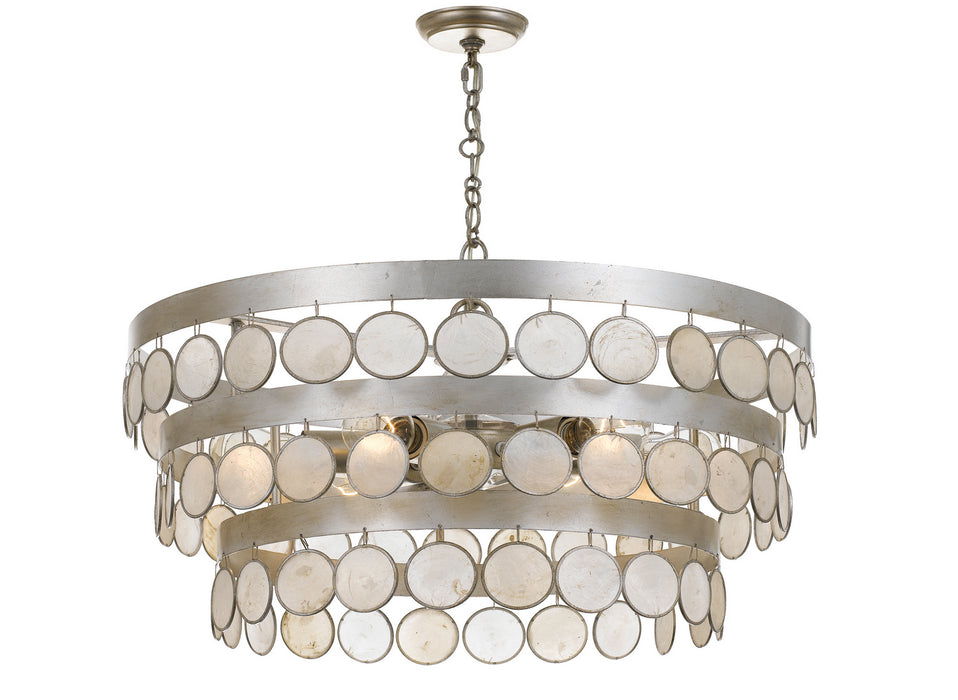 Crystorama 6006-SA Coco Six Light Chandelier Antique Silver Alternate Image.jpg