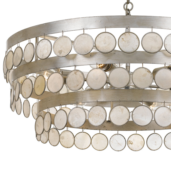 Crystorama 6006-SA Coco Six Light Chandelier Antique Silver Alternate Image 2.jpg