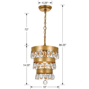 Crystorama 6103-GA Perla One Light Mini Chandelier Antique Gold Alternate Image 2.jpg