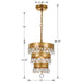 Crystorama 6103-GA Perla One Light Mini Chandelier Antique Gold Alternate Image 2.jpg