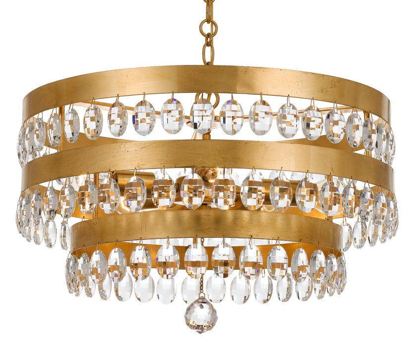 Crystorama 6106-GA Perla Five Light Chandelier Antique Gold Main Image.jpg