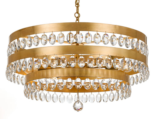 Crystorama 6108-GA Perla Six Light Chandelier Antique Gold Main Image.jpg