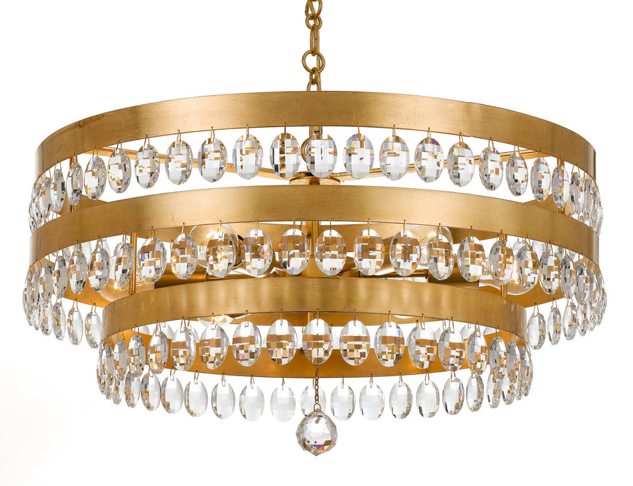 Crystorama 6108-GA Perla Six Light Chandelier Antique Gold Main Image.jpg