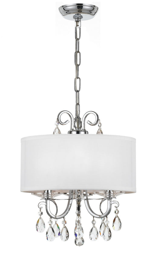 Crystorama 6623-CH-CL-MWP Othello Three Light Mini Chandelier Polished Chrome Main Image.jpg