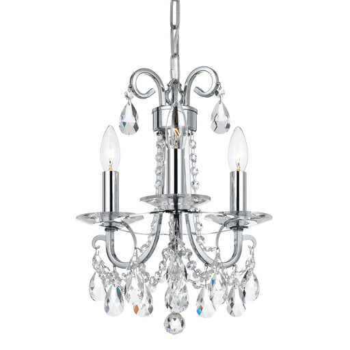 Crystorama 6823-CH-CL-MWP Othello Three Light Mini Chandelier Polished Chrome Main Image.jpg