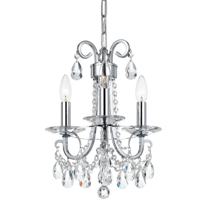 Crystorama 6823-CH-CL-MWP Othello Three Light Mini Chandelier Polished Chrome Main Image.jpg