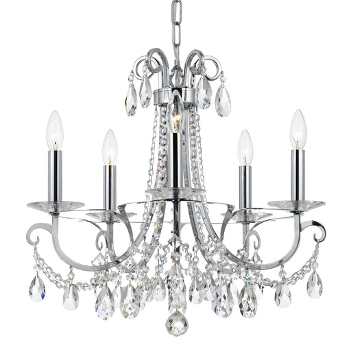 Crystorama 6825-CH-CL-MWP Othello Five Light Chandelier Polished Chrome Main Image.jpg