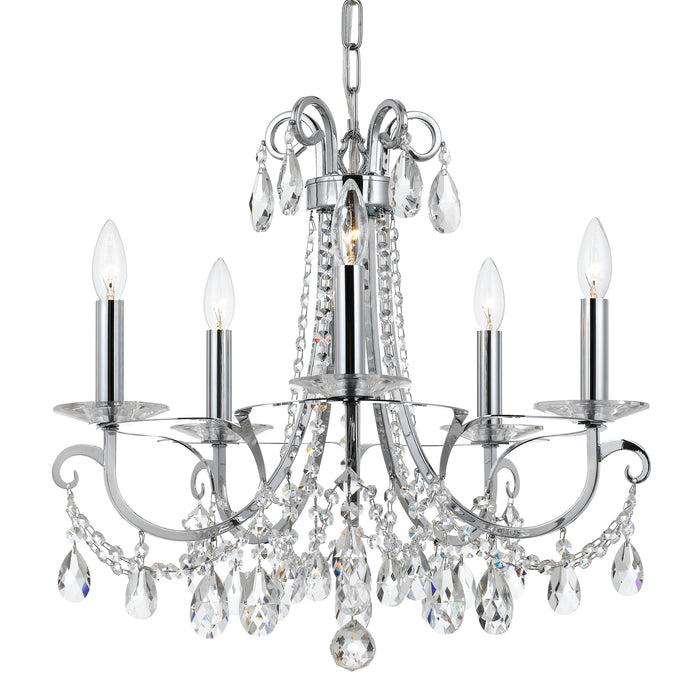 Crystorama 6825-CH-CL-MWP Othello Five Light Chandelier Polished Chrome Main Image.jpg