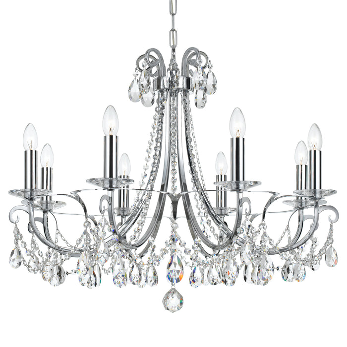 Crystorama 6828-CH-CL-MWP Othello Eight Light Chandelier Polished Chrome Main Image.jpg