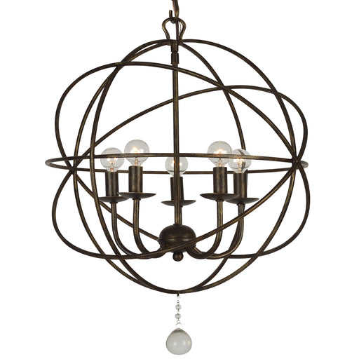 Crystorama 9224-EB Solaris Five Light Mini Chandelier English Bronze Alternate Image.jpg
