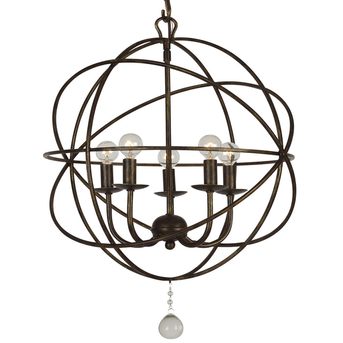 Crystorama 9224-EB Solaris Five Light Mini Chandelier English Bronze Alternate Image.jpg