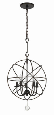 Crystorama 9224-EB Solaris Five Light Mini Chandelier English Bronze Alternate Image 4.jpg