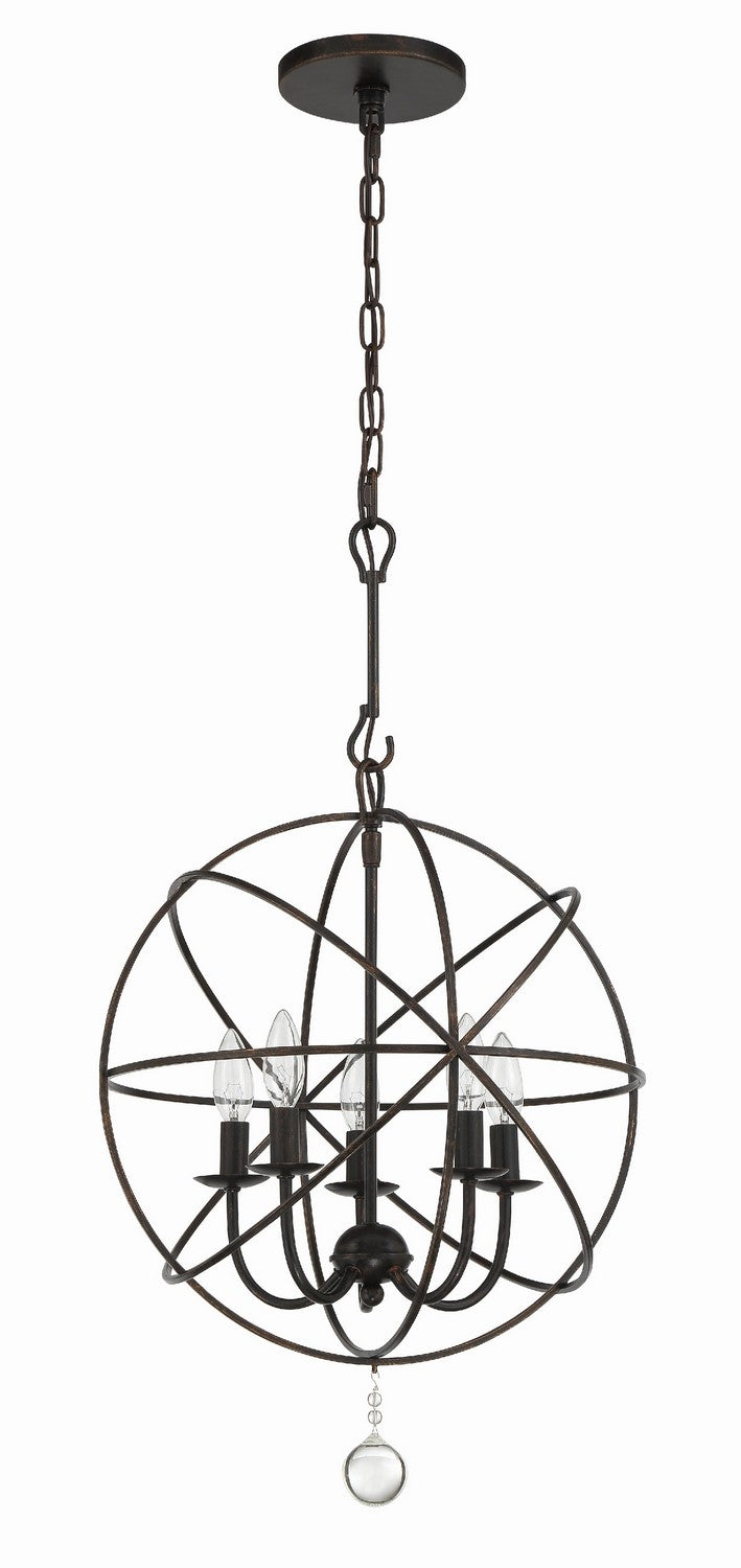 Crystorama 9224-EB Solaris Five Light Mini Chandelier English Bronze Alternate Image 4.jpg