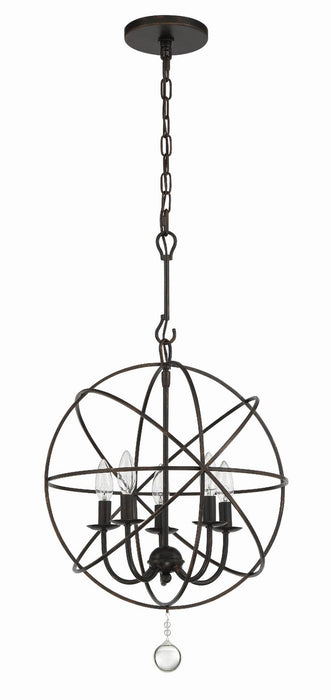 Crystorama 9224-EB Solaris Five Light Mini Chandelier English Bronze Alternate Image 4.jpg