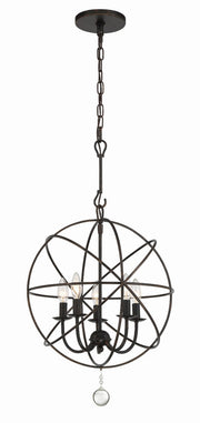Crystorama 9224-EB Solaris Five Light Mini Chandelier English Bronze Main Image.jpg