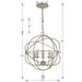 Crystorama 9224-OS Solaris Five Light Mini Chandelier Olde Silver Alternate Image 2.jpg
