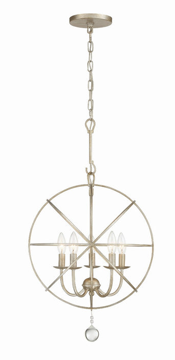 Crystorama 9224-OS Solaris Five Light Mini Chandelier Olde Silver Alternate Image 4.jpg