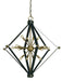 Framburg 4820 AB/MBLACK Axis 16 Light Foyer Chandelier, Antique Brass with Matte Black Main Image.jpg