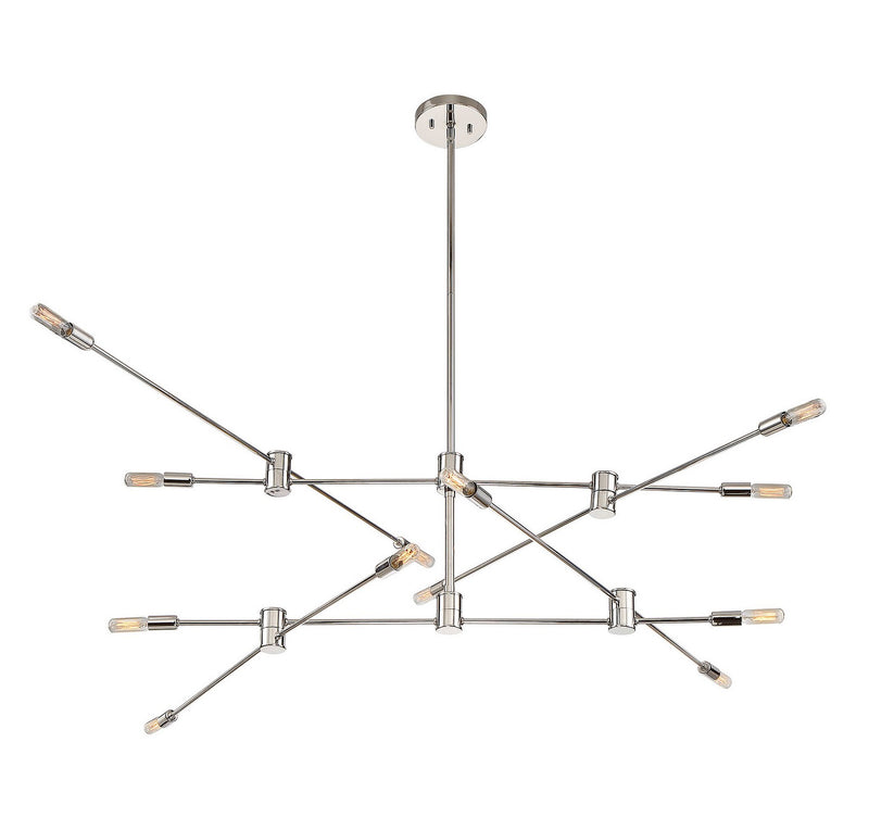 Savoy House 1-7001-12-109 12 Light Chandelier, Polished Nickel (2)