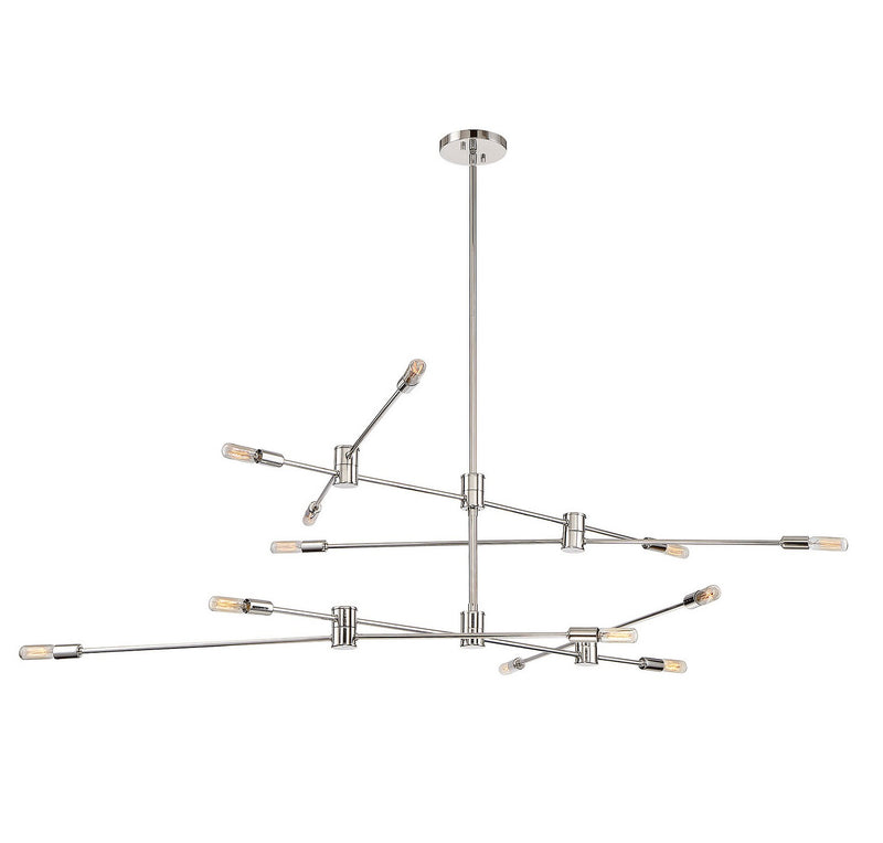 Savoy House 1-7001-12-109 12 Light Chandelier, Polished Nickel (3)