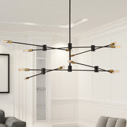 Savoy House 1-7001-12-77 12 Light Chandelier, Bronze w/Brass (2)