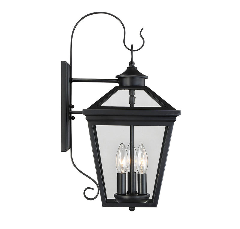Savoy House 5-141-BK Three Light Wall Lantern, Black (3)