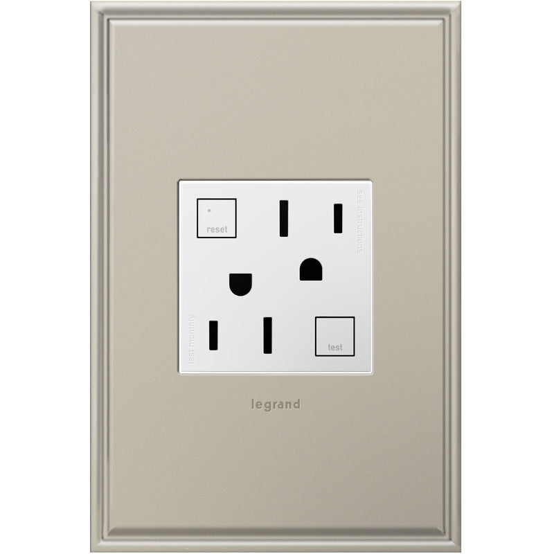 adorne® AGFTR2152W4 Tamper-Resistant 15A Duplex Self-Test GFCI Receptacles, White Alternate Image 2.jpg