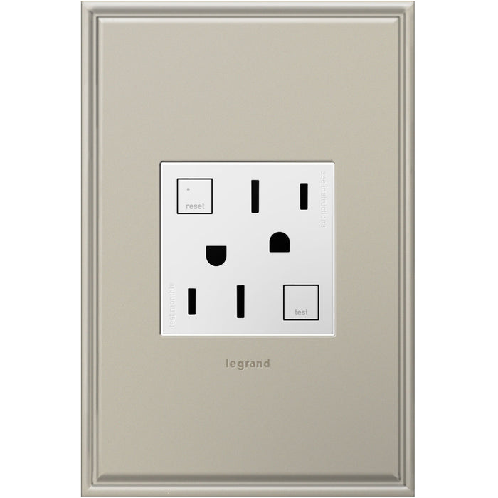 Legrand AGFTR2152W4 Adorne Duplex Self-Test GFCI Receptacles, White Alternate Image 2