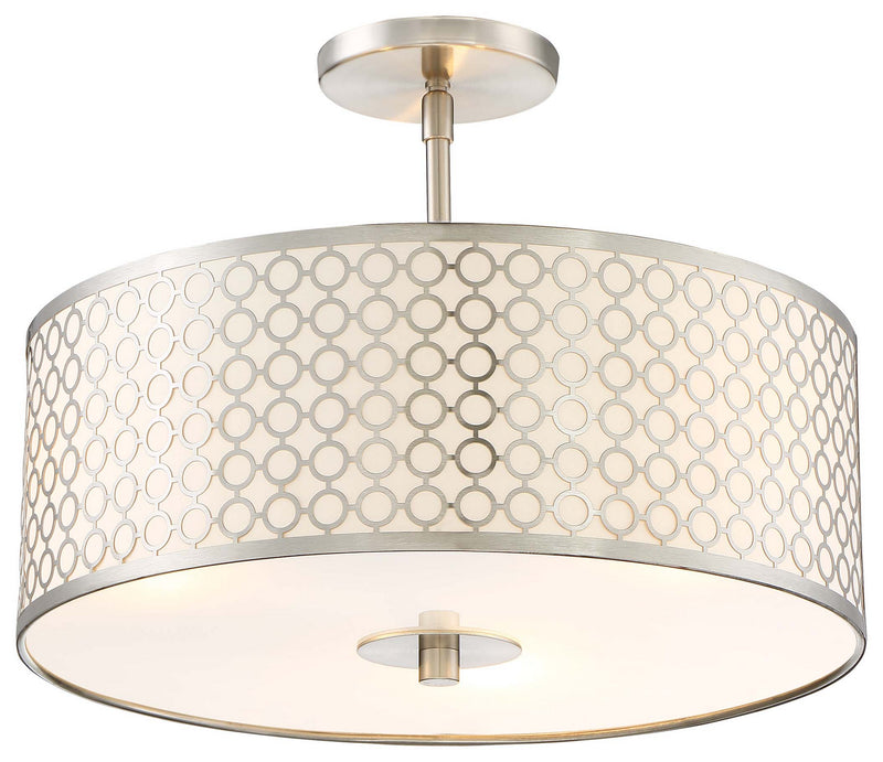 George Kovacs P1267-084 Dots Three Light Semi Flush Mount, Brushed Nickel Main Image.jpg